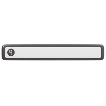 Search bar icon 3d rendering illustration png