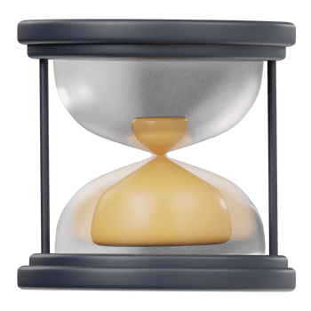 Hourglass icon 3d render illustration png