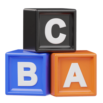 Abc block icon 3d illustration png