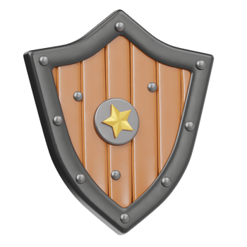 Game shield icon 3d illustration png