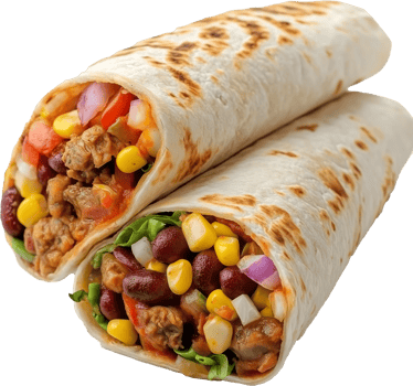 Mexican Burrito Isolated on White png