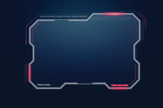 Futuristic HUD Transparent square shape design. vector