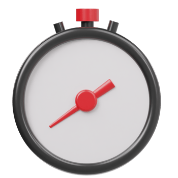 Stopwatch 3d render illustration png
