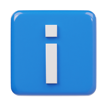 Information icon render illustration png