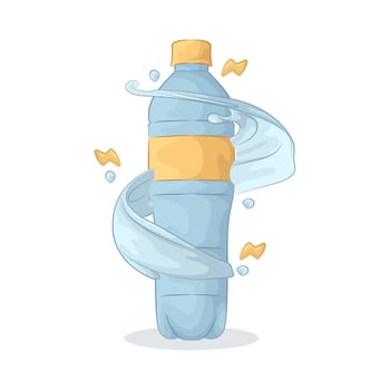 Fresh Water Bottle with water splash vector