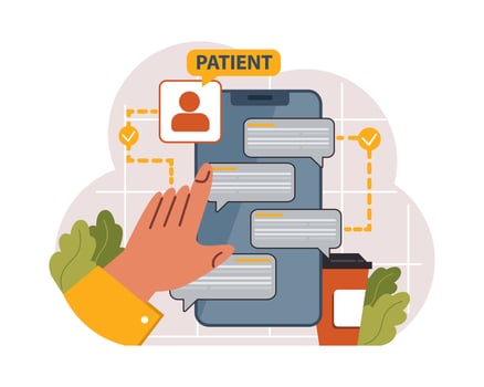 Telemedicine. Online consultation with a doctor. Remote medical vector