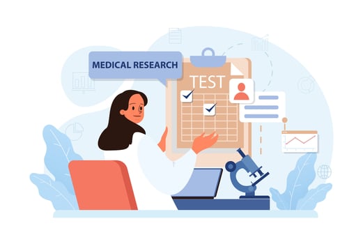 Healthtech. Innovative diagnosis and treatment methodics. Telemedicine vector