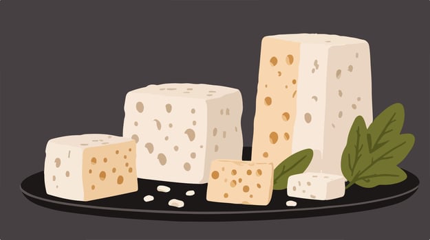 Cheese on Black Illustration vector