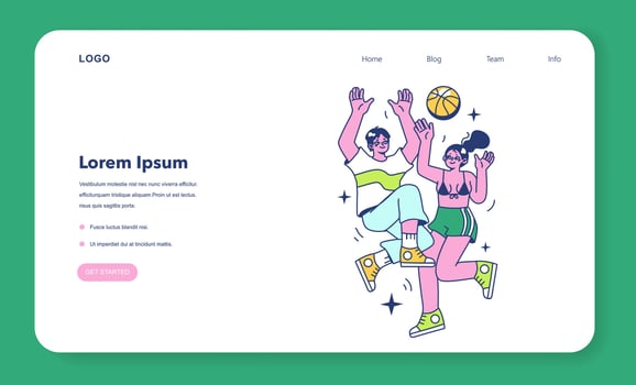 Retreat camp web banner or landing page. Mental health treatment. vector