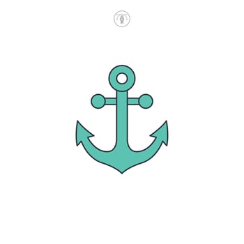 Anchor icon symbol illustration isolated on white background vector