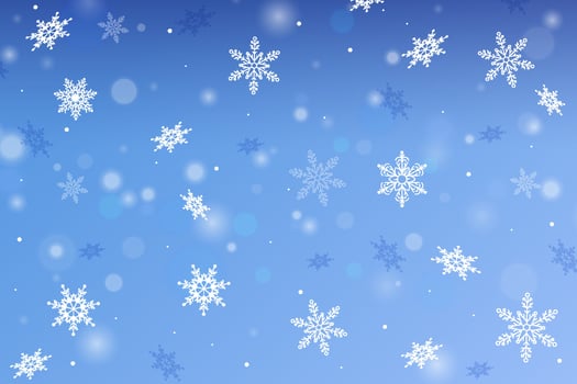 Winter sky with fuzzy beautiful snowflakes. Winter background with snow. December serene design vector