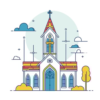 illustration of church vector