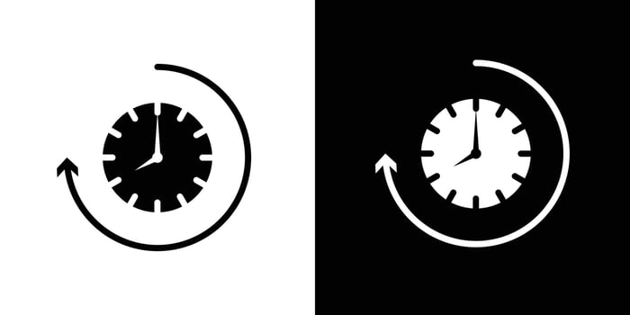 Duration icon Isolated flat in outline vector