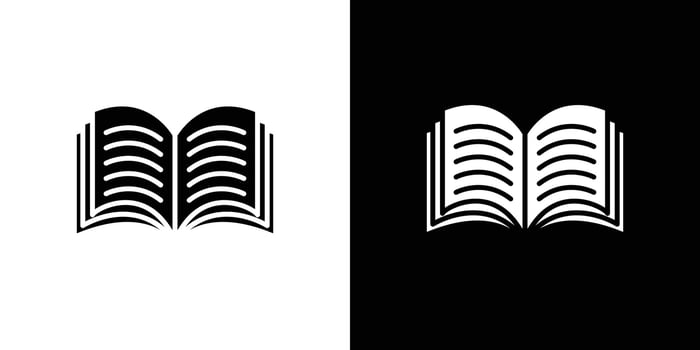 Open Book icon Isolated flat in outline vector