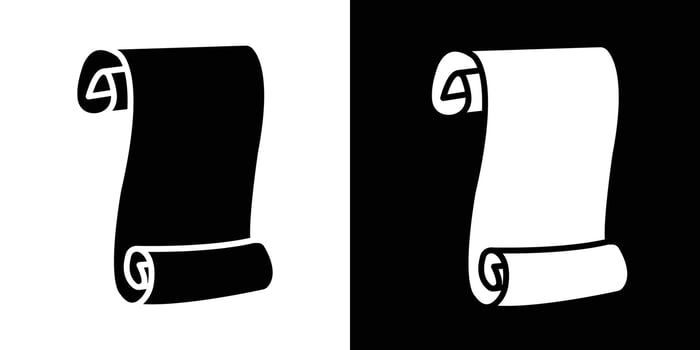 Scroll paper icon Isolated flat in outline vector