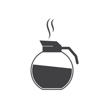 Coffee pot icon illustration on white background vector