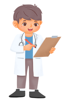 Cute boy wearing doctor uniform png
