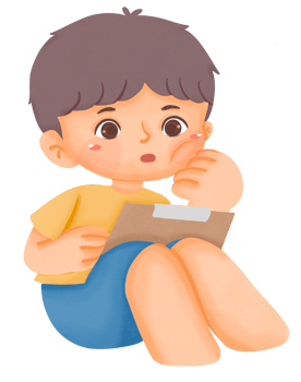 Cute little kid boy write on Clipboard png