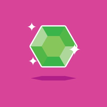Gem stone illustration vector