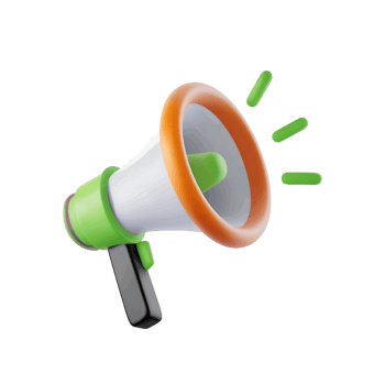 3D illustration megaphone business marketing png