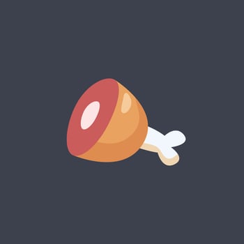 leg meat in flat design. vector