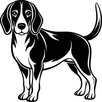 Beagle dog clipart vector