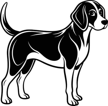 Beagle dog clipart illustration vector