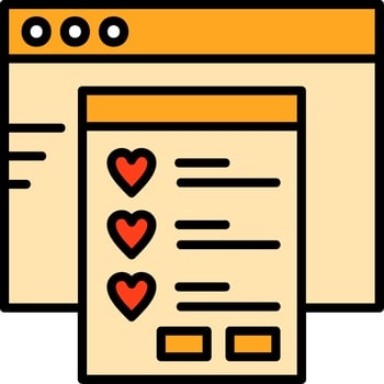 Wishlist Icon Design vector
