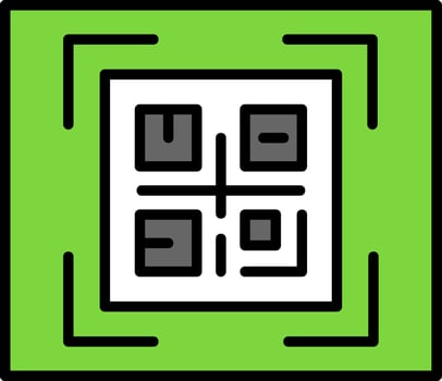 QR Code Icon Design vector