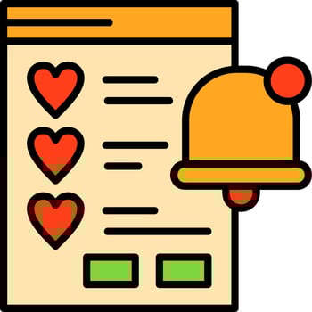 Wishlist Notification Icon Design vector