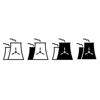 Factory icon . productions illustration sign. manufacture symbol. industry logo. vector