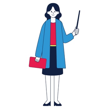 Flat Teacher Illustration vector