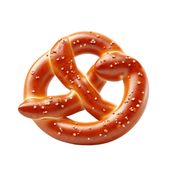 Pretzel isolated on transparent background png