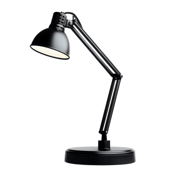 Modern desk lamp. Element for workspace interior png