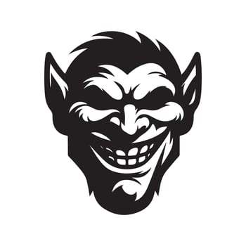 Shadow of a Trickster Troll Face Art vector