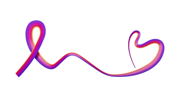 3d Flag Of Social Media Heart Shape Shiny Wavy Awareness Ribbon 3d Illustration png