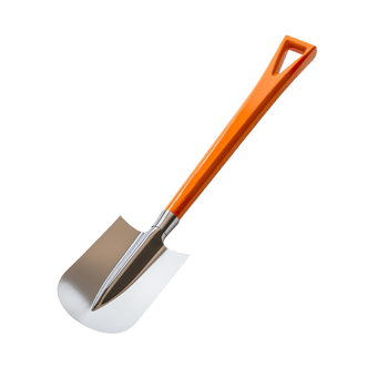 Shovel isolated on transparent background png