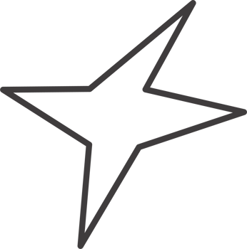 Y2k star shape. Outline icon of abstract spark and shiny irregular flash burst. Bling and twinkle geometric minimal retro design element png
