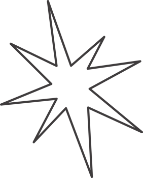 Y2k star shape. Outline icon of abstract spark and shiny irregular flash burst. Bling and twinkle geometric minimal retro design element png