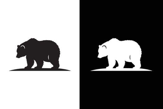 Bear icon concept illustration for design. illustration logo bear icon silhouette vector