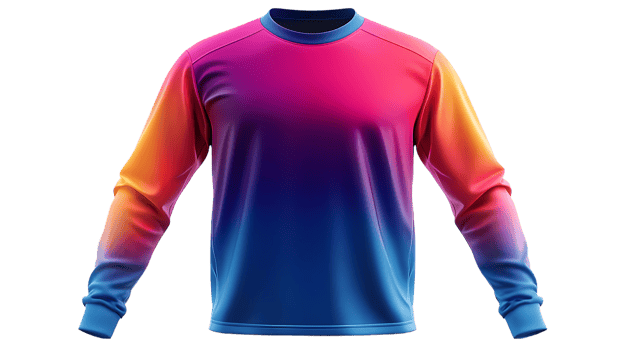stunning a colorful long sleeve shirt on a transparent background png