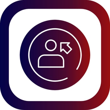 Sign In Glyph Gradient Round Corner vector