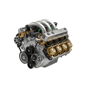 A high-resolution, 3D rendering of an automotive V8 engine png