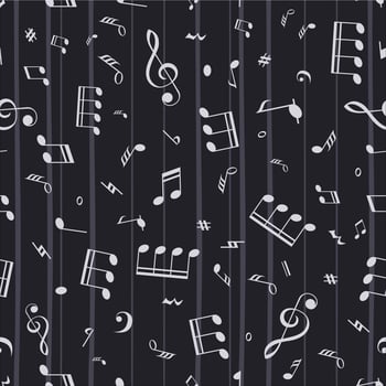 abstract music note textile pattern vector