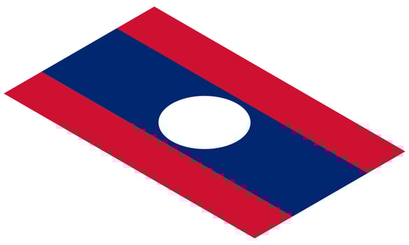 National flag of Laos. An illustration of the Laos flag symbol. vector