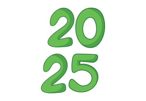 Happy New Year 2025 Design Green Elegant Art Abstract Illustration vector