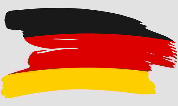 Germany flag brush paint texture. Grunge Germany flag. German emblem brush concept vector