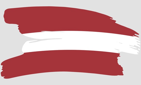 Latvia flag brush paint texture. Grunge Latvia flag. Latvian emblem brush concept vector