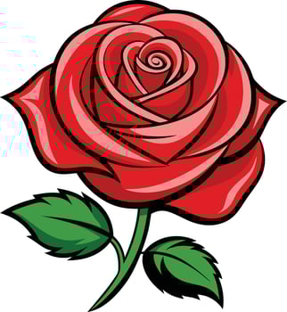 Rose flower icon vector