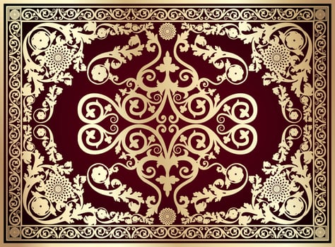 ornamental background carpet, card, illustration vector